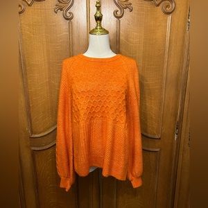 🧶Cabi Orange Knit Sweater🧶